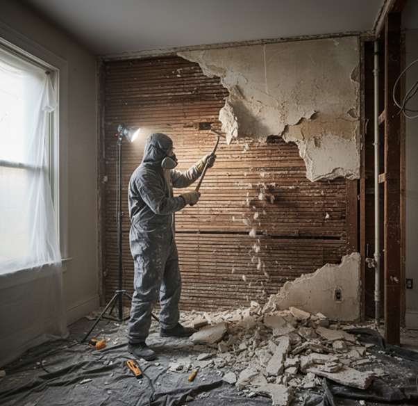 Plaster and Wood Lathe Removal